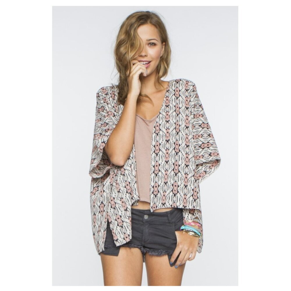 Pink Martini Festival short kimono with southwestern print